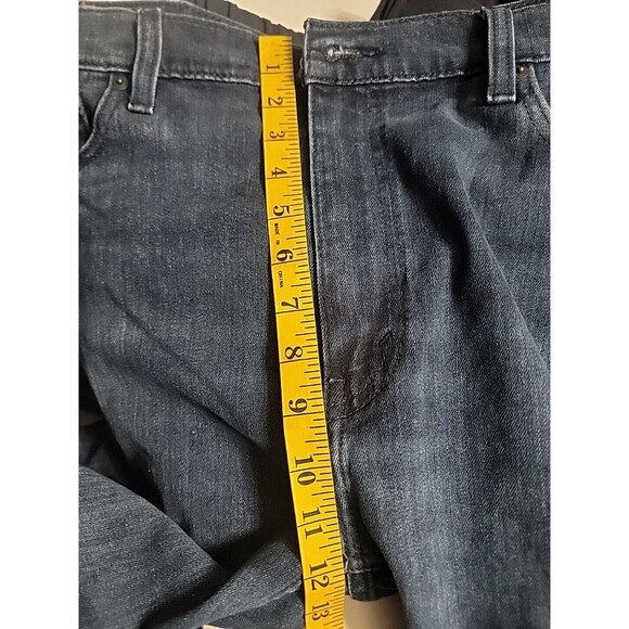 Women LEVIS 502 DARK FADED BLUE Size 38X30 ALL SEASONS Tech STRETCH TAPER JEANS - Picture 5 of 6